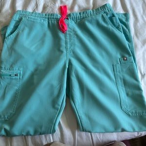 Figs Aqua Scrub Bottoms